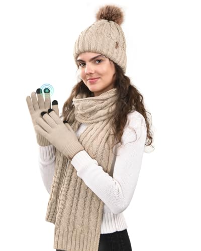 Winter Elegante set van muts-sjaal-handschoenen
