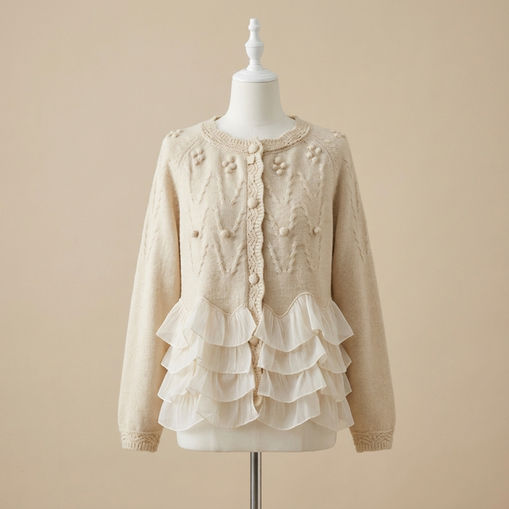 Natalie Cardigan Met Ruches™