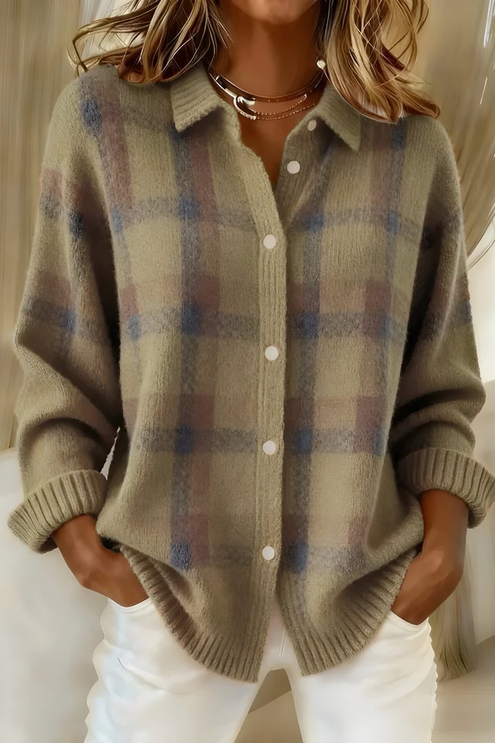 Tesa™ | Cardigan en Zachte Ruitjes