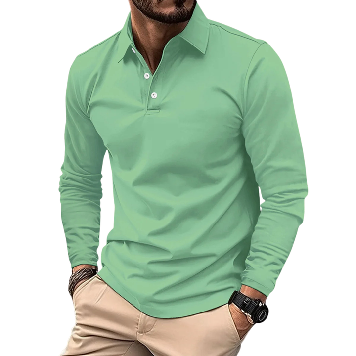 ÉTIENNE | LUXE LANGERMOUW POLO VOOR HEREN