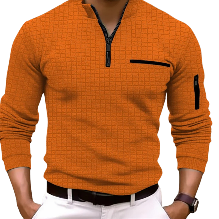 VALENTIN | LUXE GEWEVEN POLO MET RITS