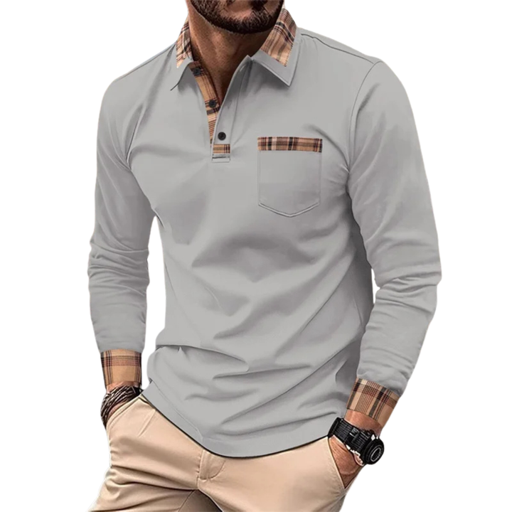 LÉONARD | LUXE POLO MET CHIQUE GERUITE DETAILS VOOR HEREN