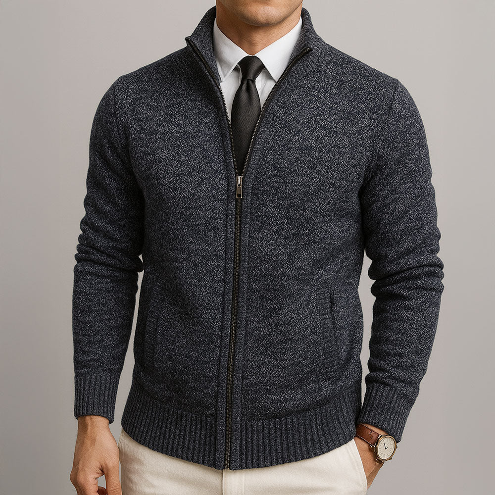Robert | Gebreide Cardigan met Rits