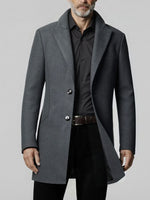 Vellaro – Heren Slim-Fit Grijs Tartan Jas