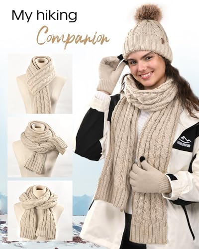Winter Elegante set van muts-sjaal-handschoenen
