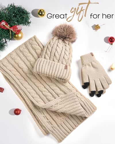 Winter Elegante set van muts-sjaal-handschoenen