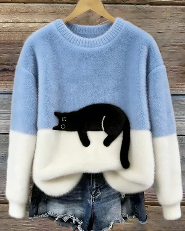 Luna - Dames Trui met Kattenmotief