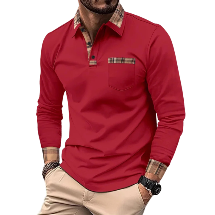 LÉONARD | LUXE POLO MET CHIQUE GERUITE DETAILS VOOR HEREN