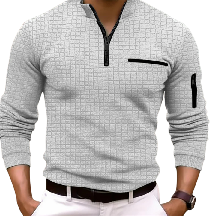 VALENTIN | LUXE GEWEVEN POLO MET RITS