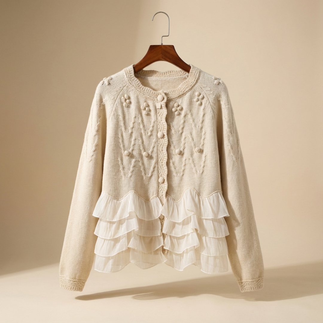 Natalie Cardigan Met Ruches™