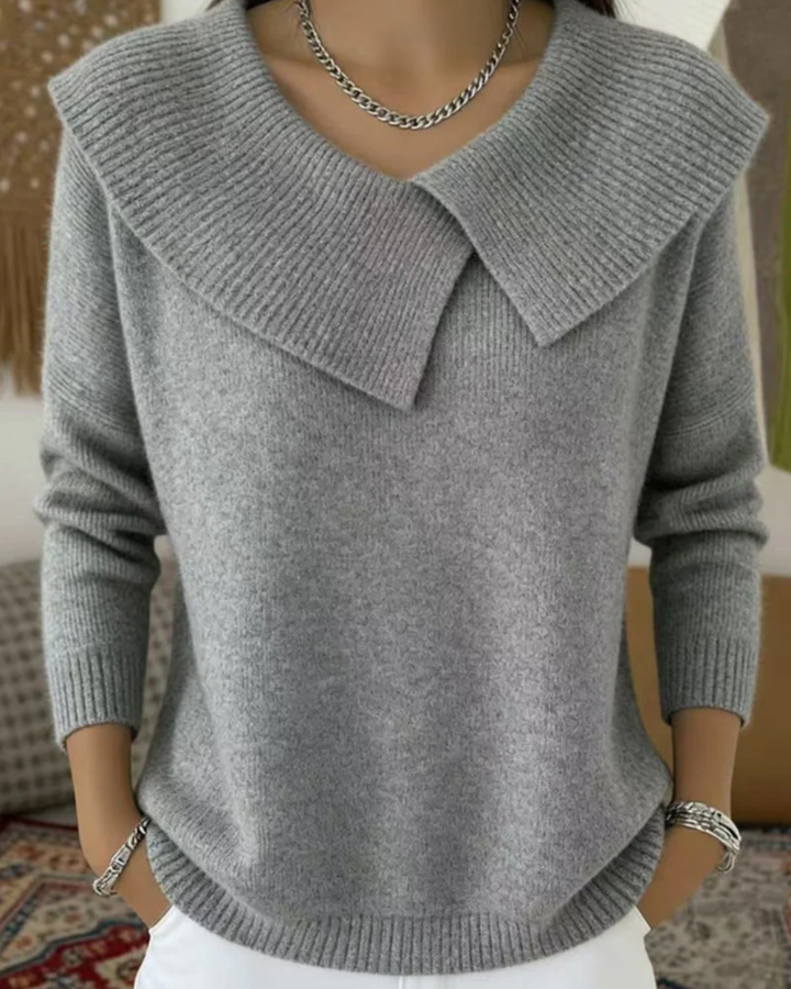 Lucia - Warme Pullover met Zachte Kraag