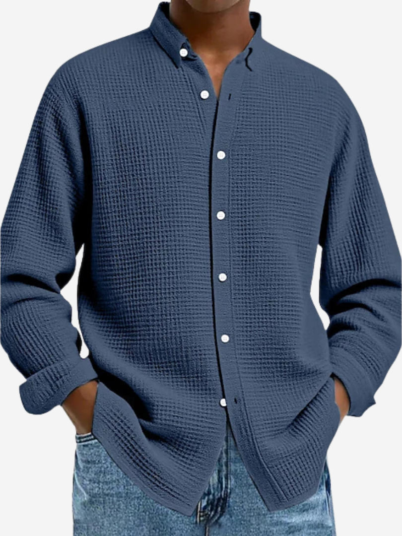 Henrik | Elegante textuur blouse