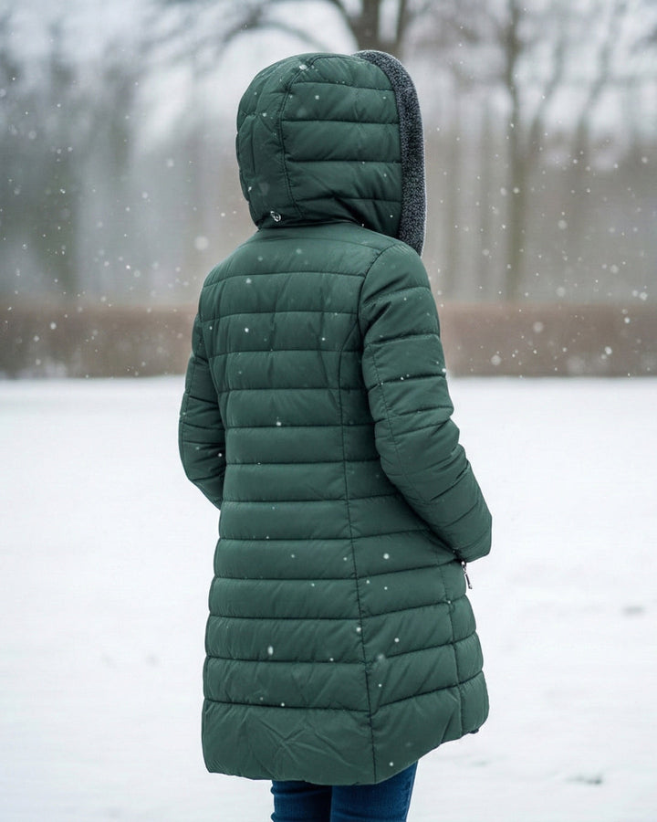 Elena – Gewatteerde winterjas met capuchon