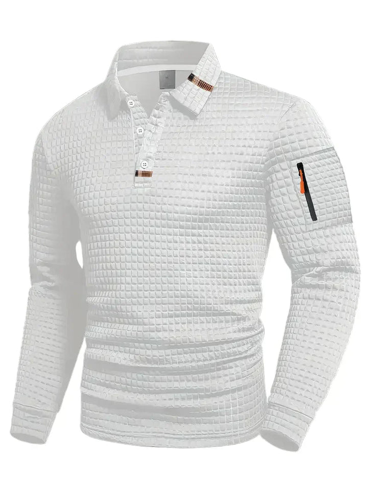 NordicWeave™ Lange mouw Polo voor heren – warm, stijlvol en comfortabel