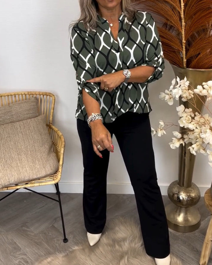 MARIELLA | Moderne Grafische Blouse met Licht Comfort voor een Veelzijdige Look