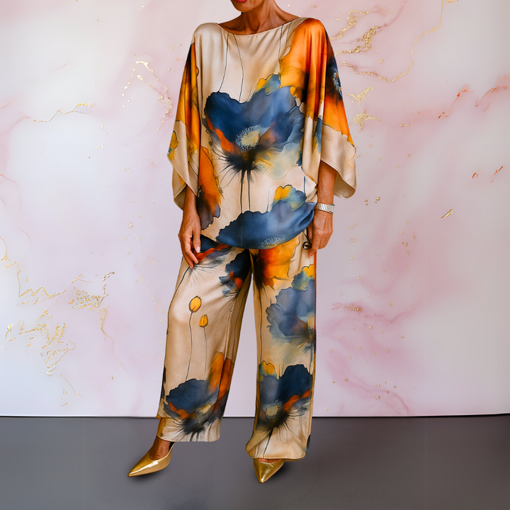 Moniek™ | Satijnen Twee-delige Dames Set