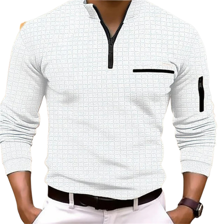 VALENTIN | LUXE GEWEVEN POLO MET RITS