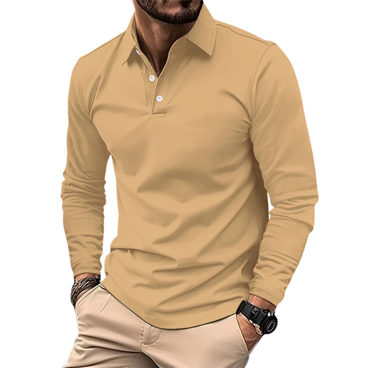 ÉTIENNE | LUXE LANGERMOUW POLO VOOR HEREN