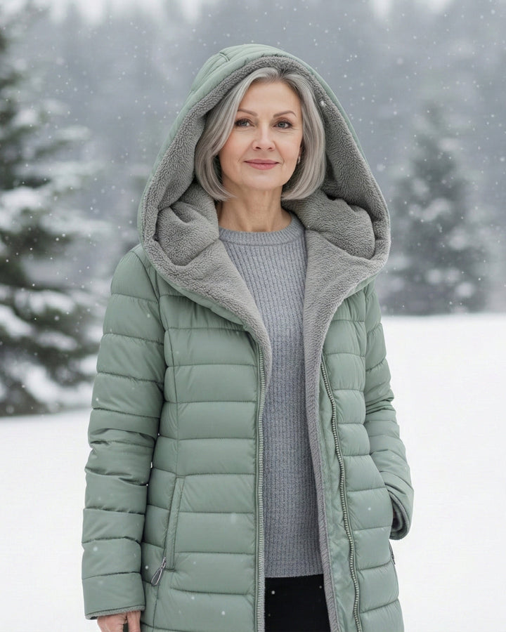 Elena – Gewatteerde winterjas met capuchon