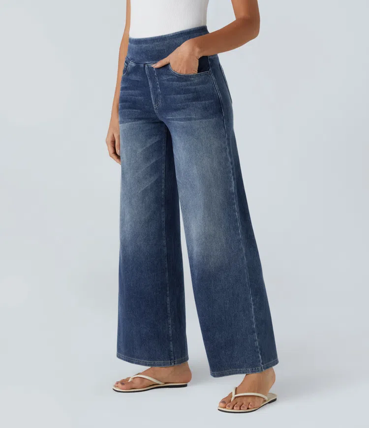 Comfortabele jeans met hoge taille