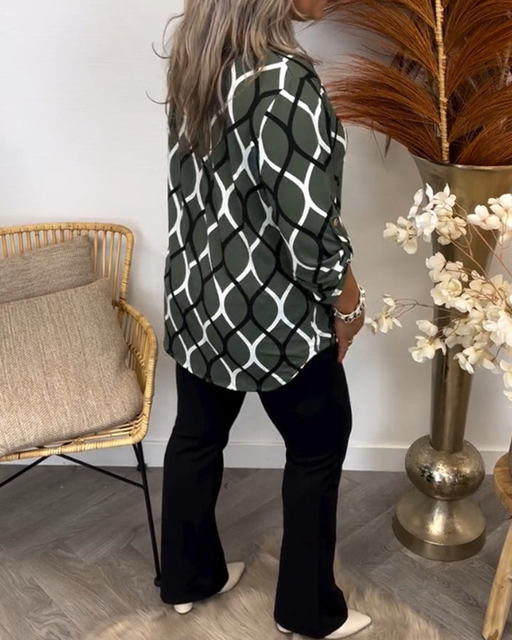 MARIELLA | Moderne Grafische Blouse met Licht Comfort voor een Veelzijdige Look