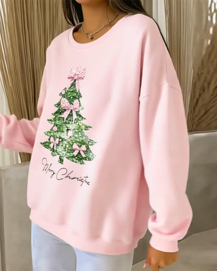 EverYule™ – Ronde Hals Kerstboom Sweatshirt