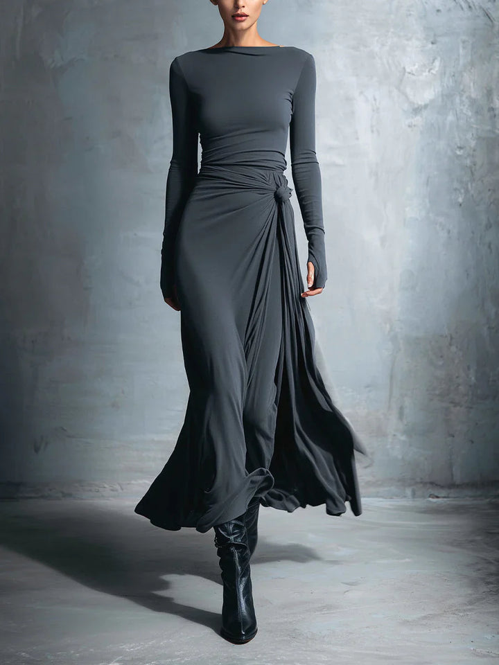 Naiara ❘ Maxi-jurk met zijknopen