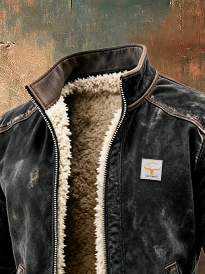 BLAZER MET VERSLETEN EFFECT EN GESTRUCTUREERDE Kraag