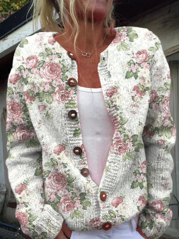 Shane™ - Bloemen Cardigan met Knopen