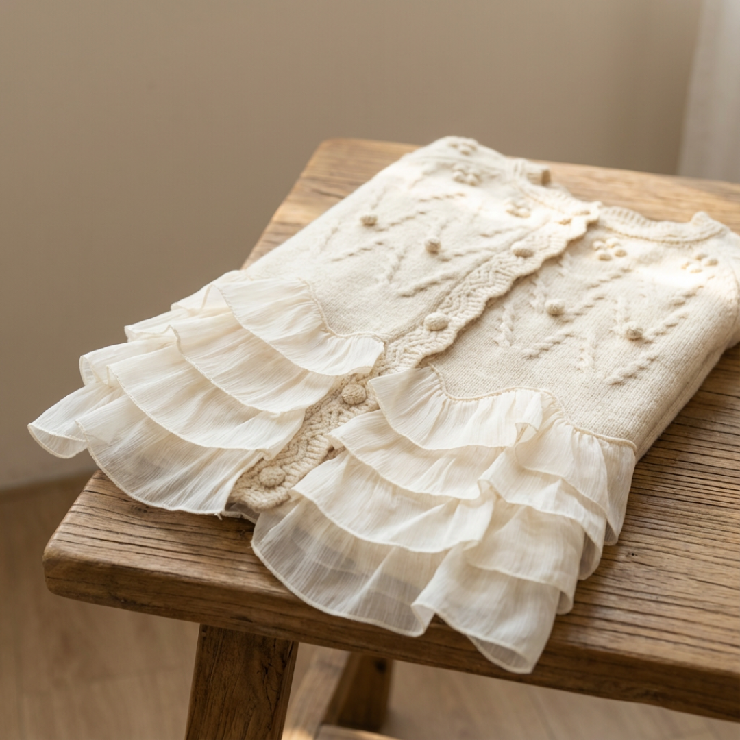 Natalie Cardigan Met Ruches™