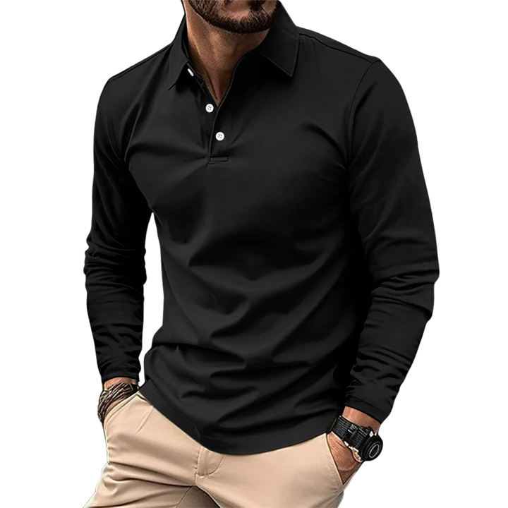 ÉTIENNE | LUXE LANGERMOUW POLO VOOR HEREN