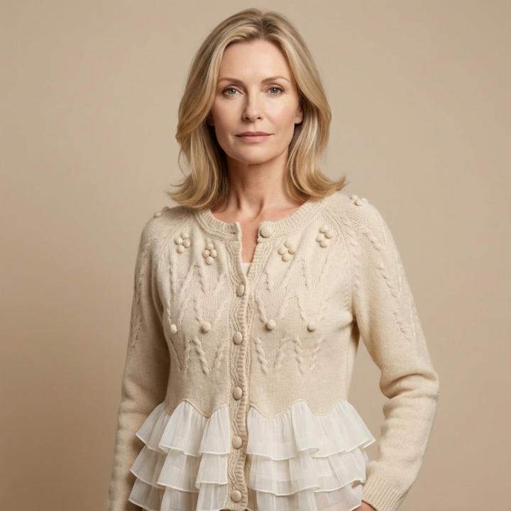 Natalie Cardigan Met Ruches™