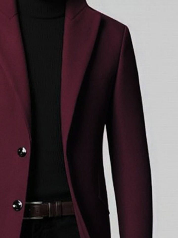 Vellaro – Heren Slim-Fit Grijs Tartan Jas