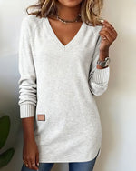 Modieuze Trui met V-Hals