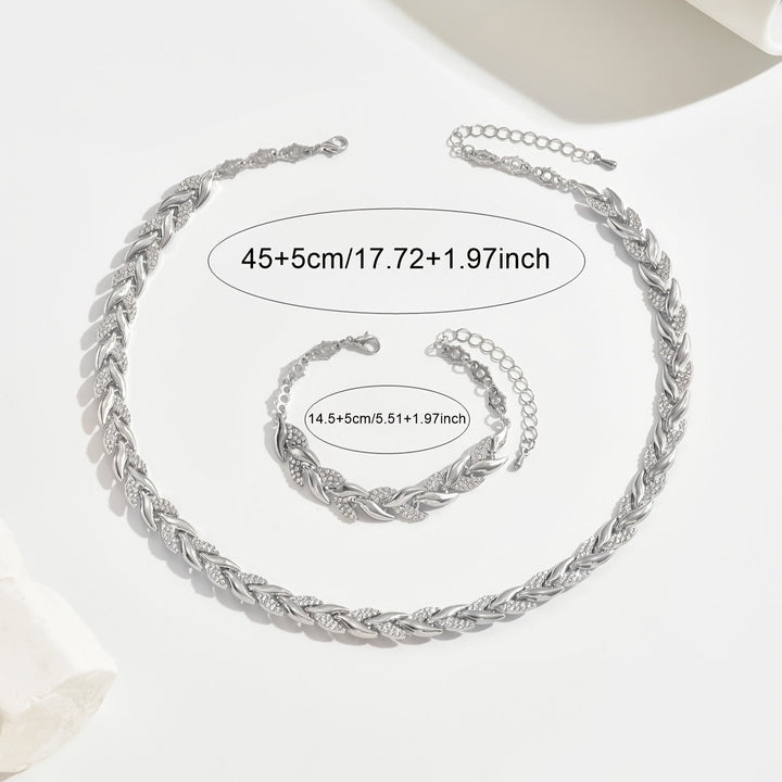 Elegante Glazen Rhinestone Visstaart Set