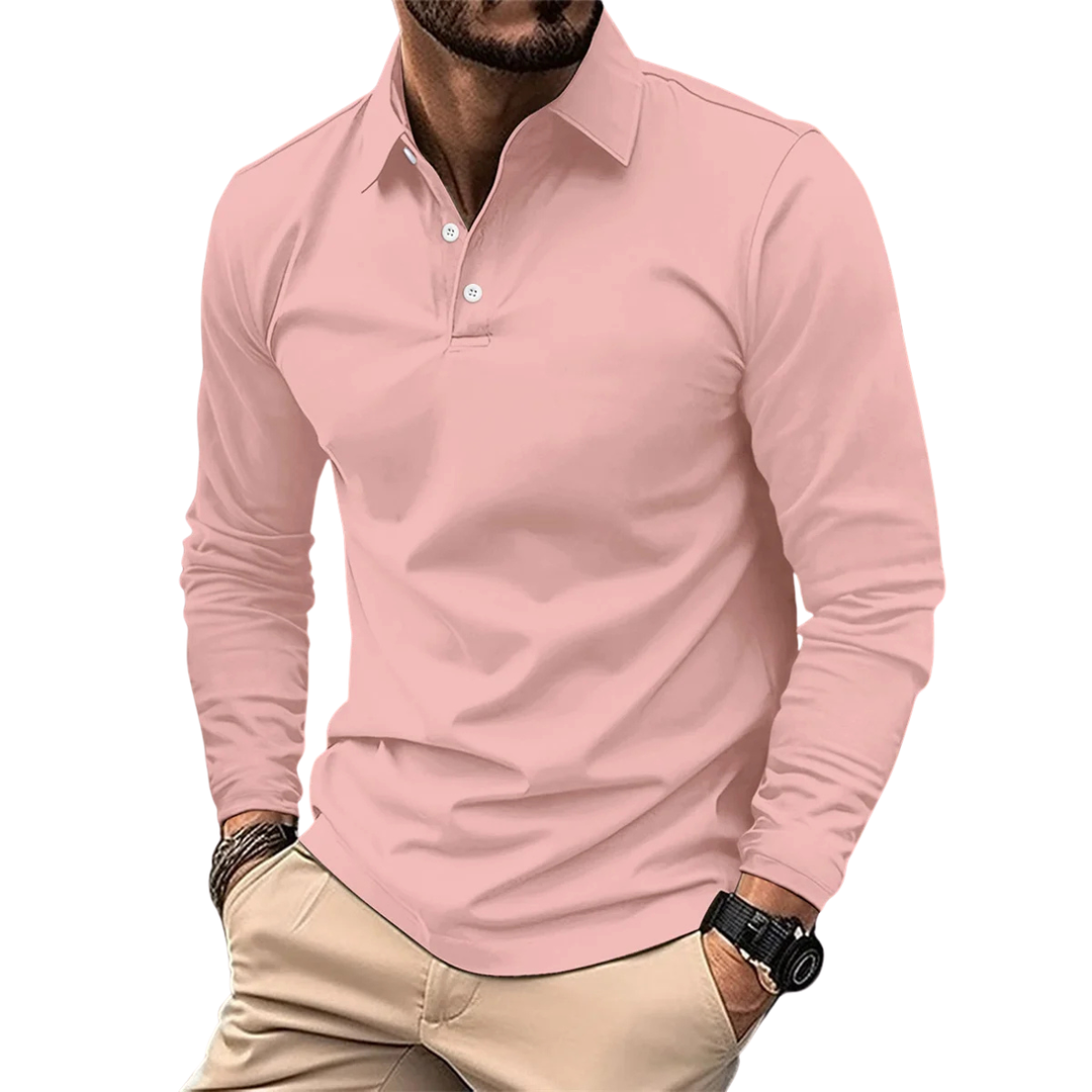 ÉTIENNE | LUXE LANGERMOUW POLO VOOR HEREN