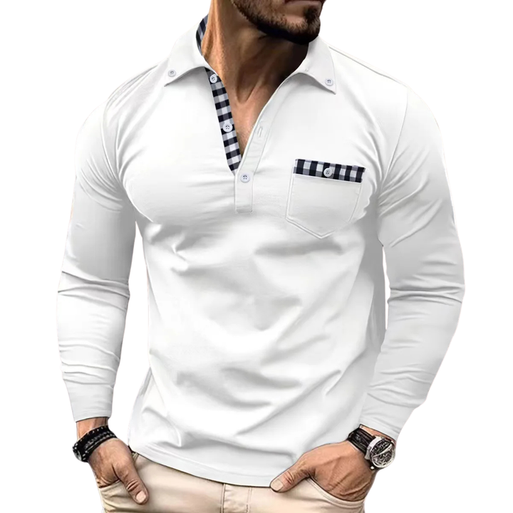 ARMAND | ELEGANTE POLO MET RUITDETAILS VOOR HEREN