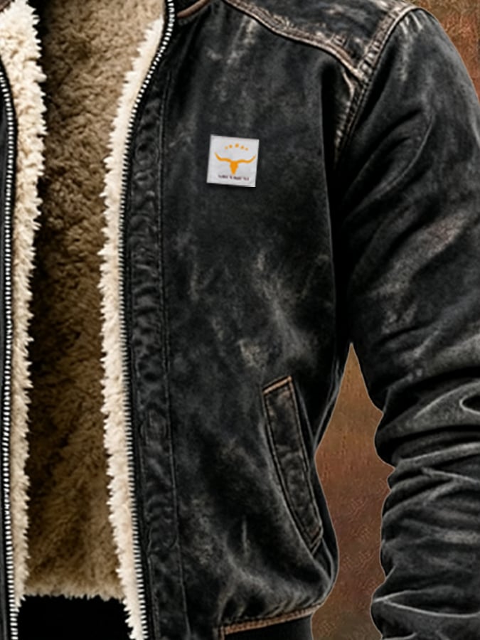BLAZER MET VERSLETEN EFFECT EN GESTRUCTUREERDE Kraag