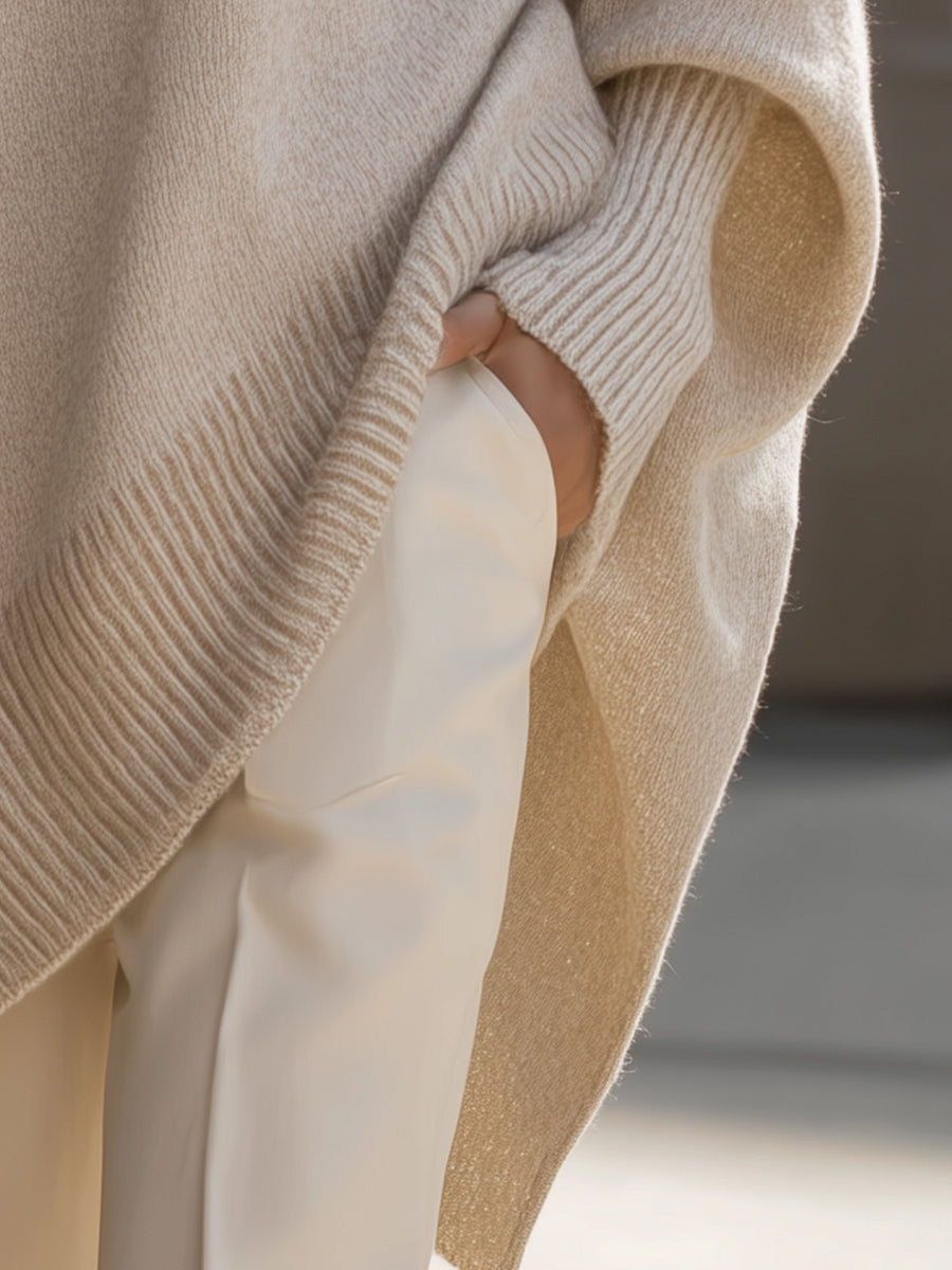 Jeanne | Ruime cashmere trui met ronde hals