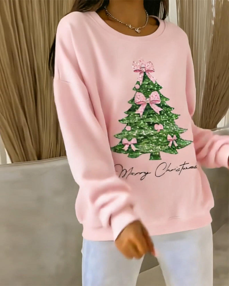 EverYule™ – Ronde Hals Kerstboom Sweatshirt