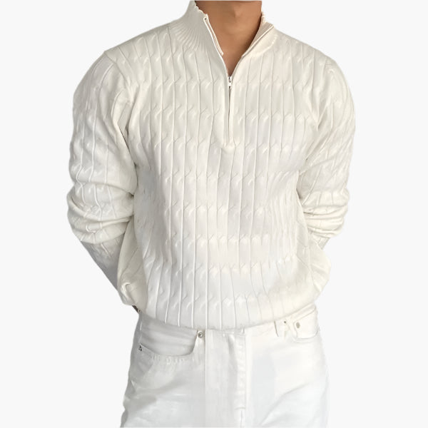 Trui Demi-Zip Golvend