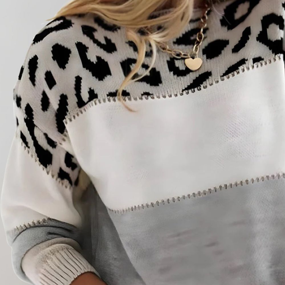 Ophélie | Elegante Luipaard Trui