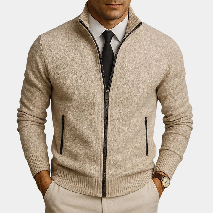 Robert | Gebreide Cardigan met Rits