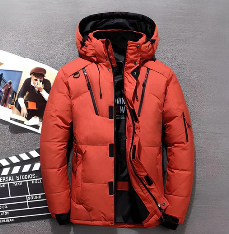 Heren Parka Ski Jas voor Winter met Capuchon en Extra Ritsen