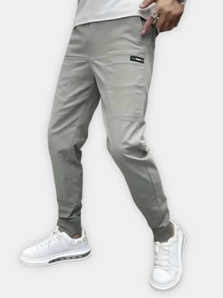 ELASTISCHE CARGO BROEK MET MEERDERHEIDEN
