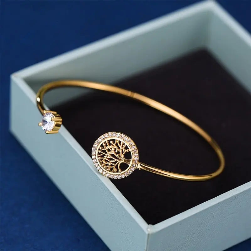 Tijdloze Boom des Levens Verstelbare Armband