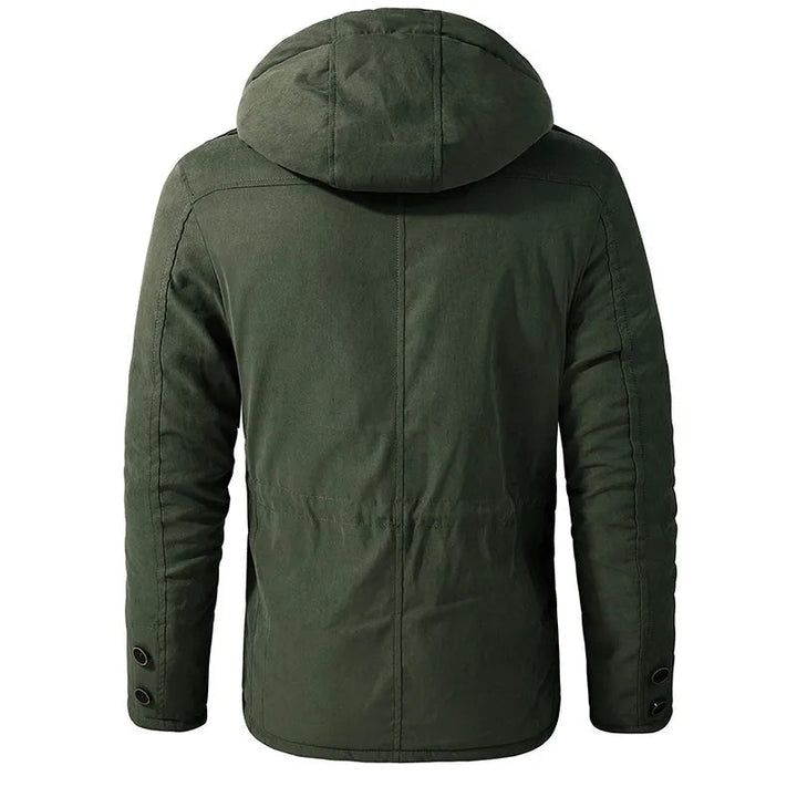 Heren Winterjas met Capuchon Militaire Look