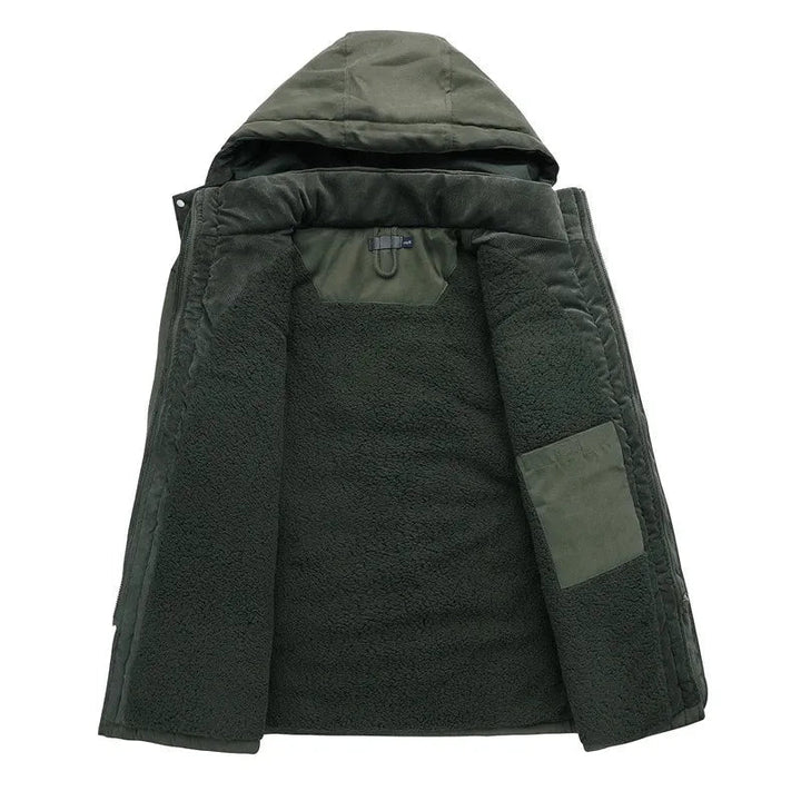 Heren Winterjas met Capuchon Militaire Look