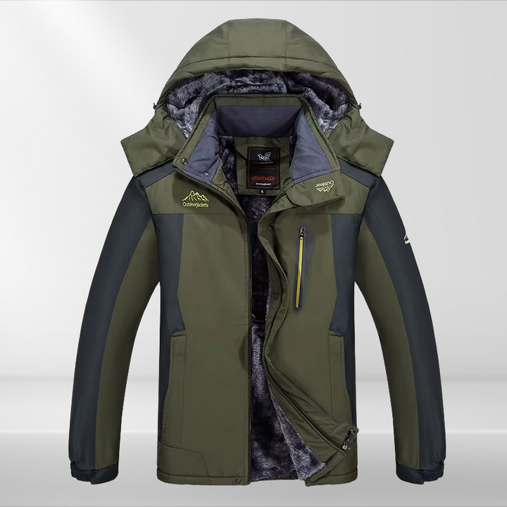 Heren Winterjack met Waterdichte Buitenstof en Warm Fleece