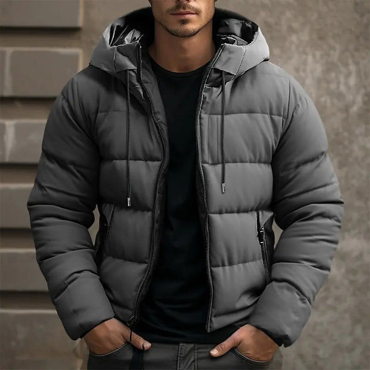 Heren Puffer Winterjas met Capuchon en Steekzakken